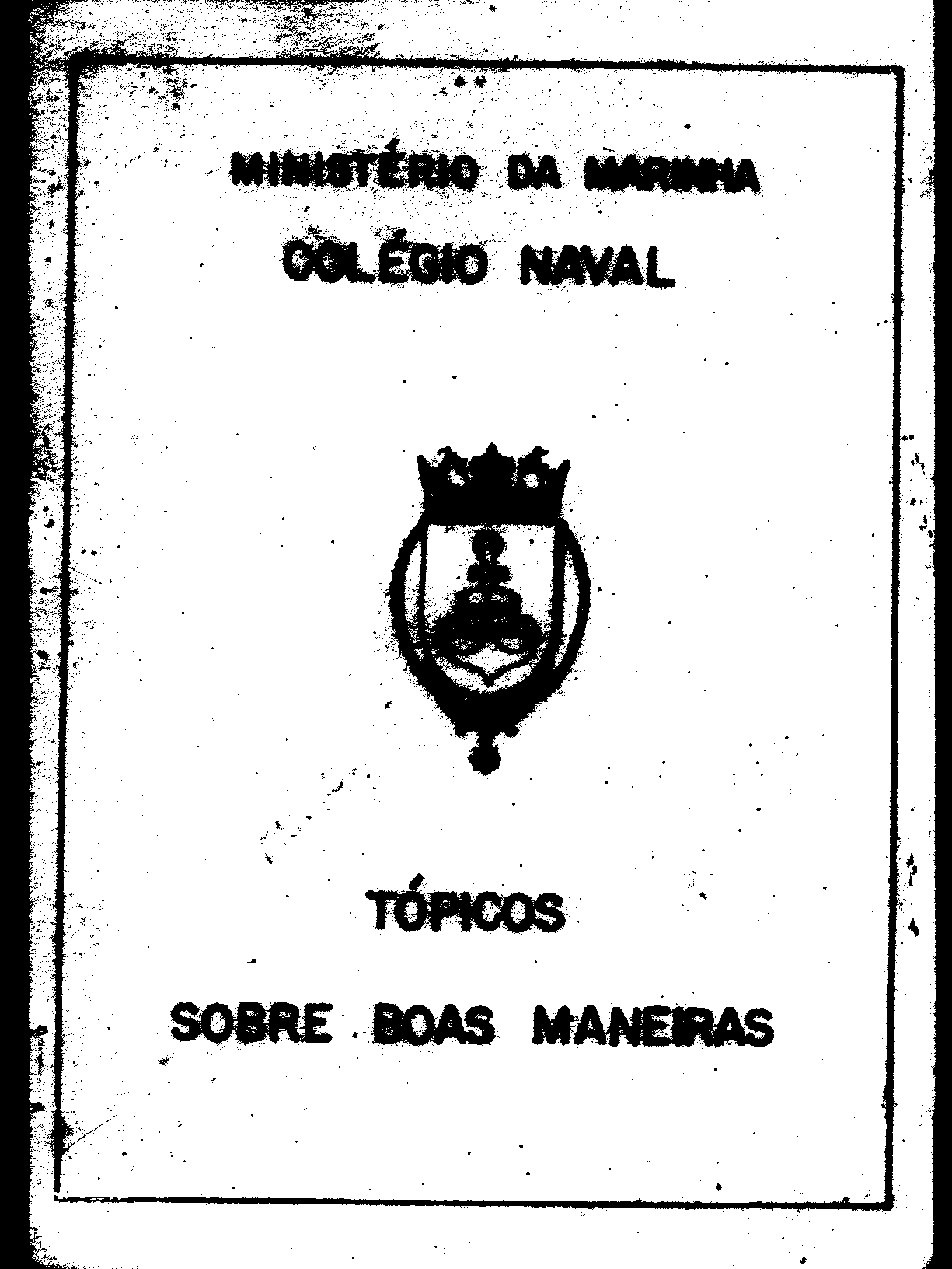 Capa do documento Tópicos sobre Boas Maneiras, do Colégio Naval